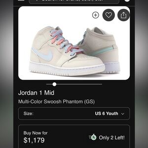 Air Jordan 1 size 5.5Y or 7 in Women